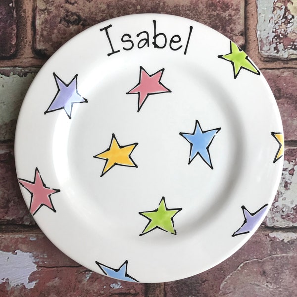 Personalised Plate, Snack Plate, Healthy Eating Plate, Personalised Snack Plate, Ceramic Plate, Kids Plate, Adults Side Plate, Small Plate