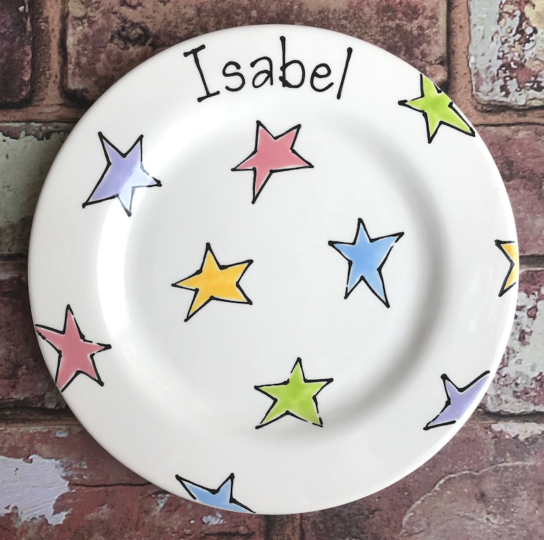 Personalised Plate, Snack Plate, Healthy Eating Plate, Personalised Snack Plate, Ceramic Plate, Kids Plate, Adults Side Plate, Small Plate image 3