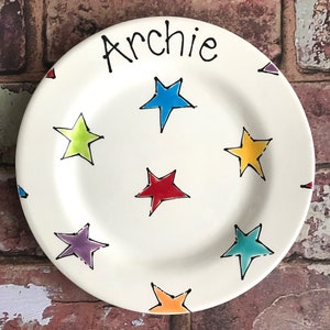 Personalised Plate, Snack Plate, Healthy Eating Plate, Personalised Snack Plate, Ceramic Plate, Kids Plate, Adults Side Plate, Small Plate image 4