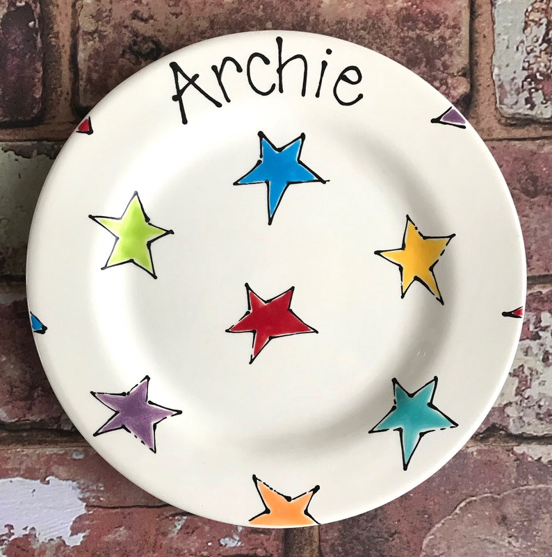 Personalised Plate, Snack Plate, Healthy Eating Plate, Personalised Snack Plate, Ceramic Plate, Kids Plate, Adults Side Plate, Small Plate image 4