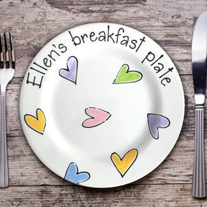 Personalised Plate, Snack Plate, Healthy Eating Plate, Personalised Snack Plate, Ceramic Plate, Kids Plate, Adults Side Plate, Small Plate