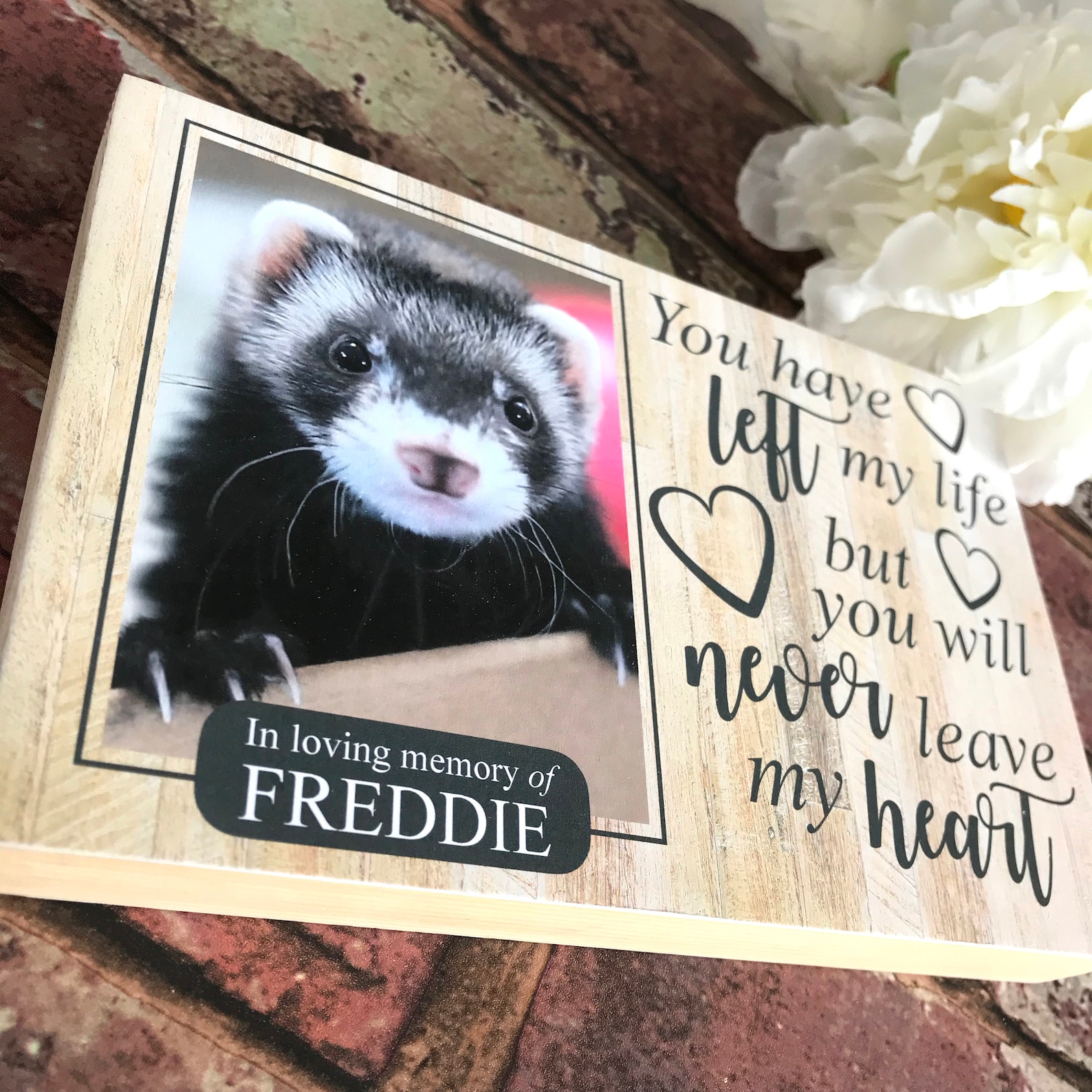 Ferret Memorial Gift Ferret Memorial Pet Memorial Frame Pet Etsy UK