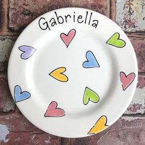 Personalised Plate, Snack Plate, Healthy Eating Plate, Personalised Snack Plate, Ceramic Plate, Kids Plate, Adults Side Plate, Small Plate Bild 2