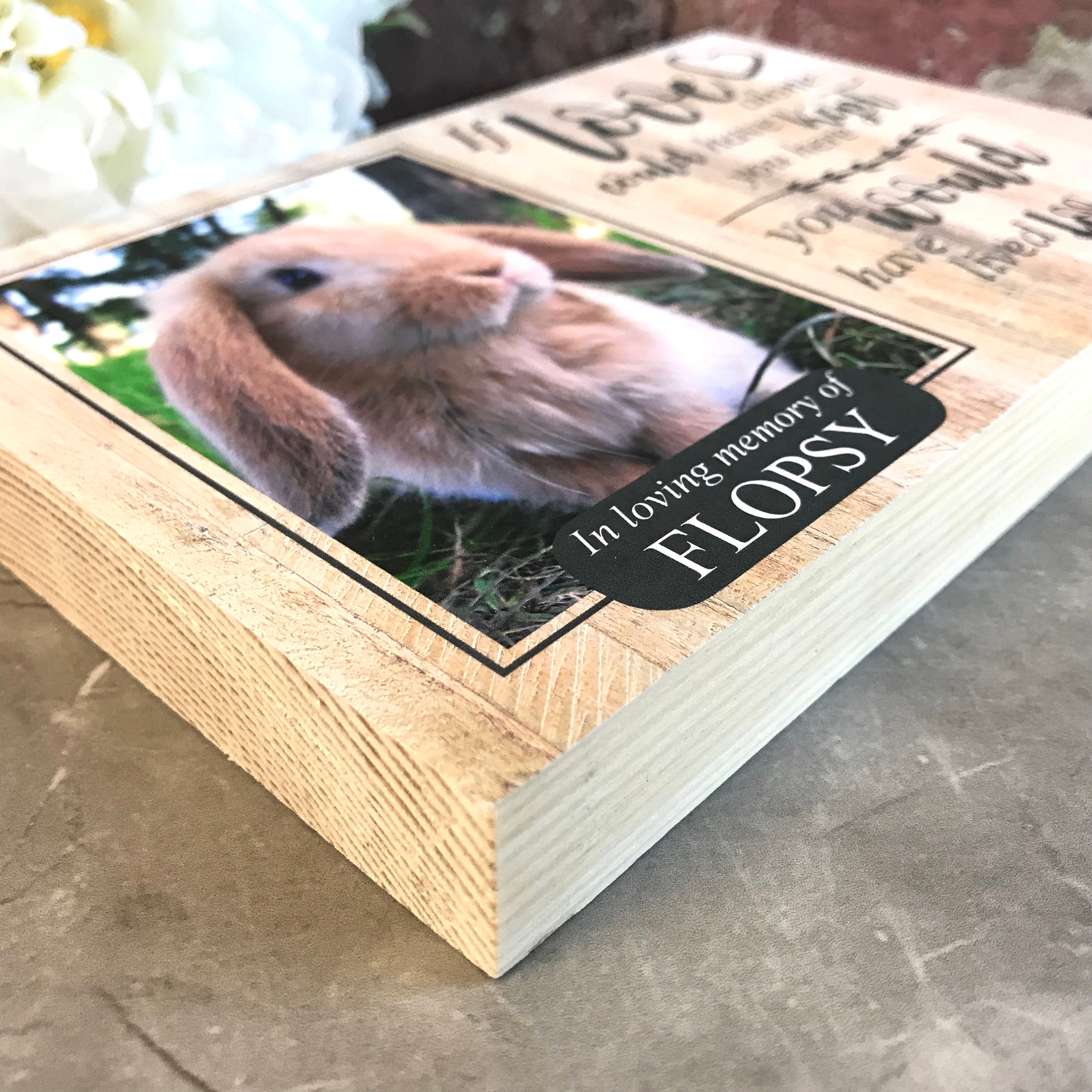Rabbit Memorial GiftPet Memorial Frame Memorial Gift Rabbit Etsy