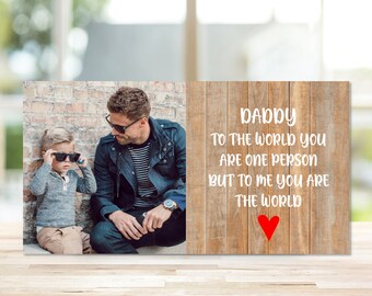 Daddy  Gift, Father's Day Gift, Daddy Photo Frame, Daddy Photo Gift, New Dad Gift, Kids Valentine, Custom Photo Gift, Valentines Day Gift