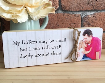 Daddy Photo Block, Daddy Shelf Sitter, Daddy Gift,  Grandad Plaque, Gifts for Daddy, Gifts for Dad, Gift for Grandpa,Personalised Photo Gift