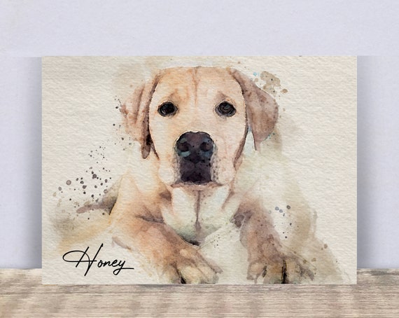 Custom Dog Watercolour Portrait, Dog Gifts, Dog Print, Dog Art, Dog Memorial Gift, Dog Gift, Pet Gift, Puppy Portrait Art, Dog Portrait