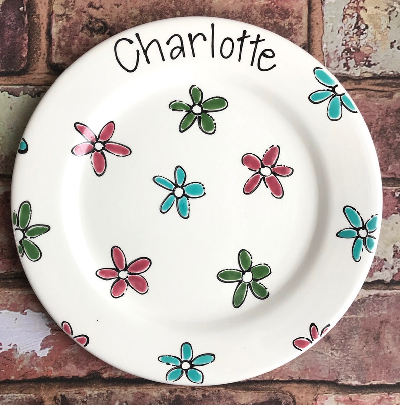 Personalised Plate, Snack Plate, Healthy Eating Plate, Personalised Snack Plate, Ceramic Plate, Kids Plate, Adults Side Plate, Small Plate Bild 5