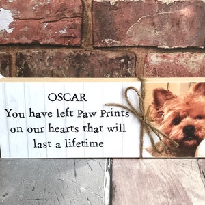 Pet Memorial, Dog Memorial, Cat memorial, Handmade Personalised Pet Plaque, Pet Photograph Frame, Dog Remembrance, Dog Frame, Memorial Gift image 1