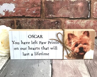 Pet Memorial, Dog Memorial, Cat memorial, Handmade Personalised Pet Plaque, Pet Photograph Frame, Dog Remembrance, Dog Frame, Memorial Gift