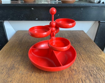 Vintage EMSA red servant serving dish / Holy10 Paris