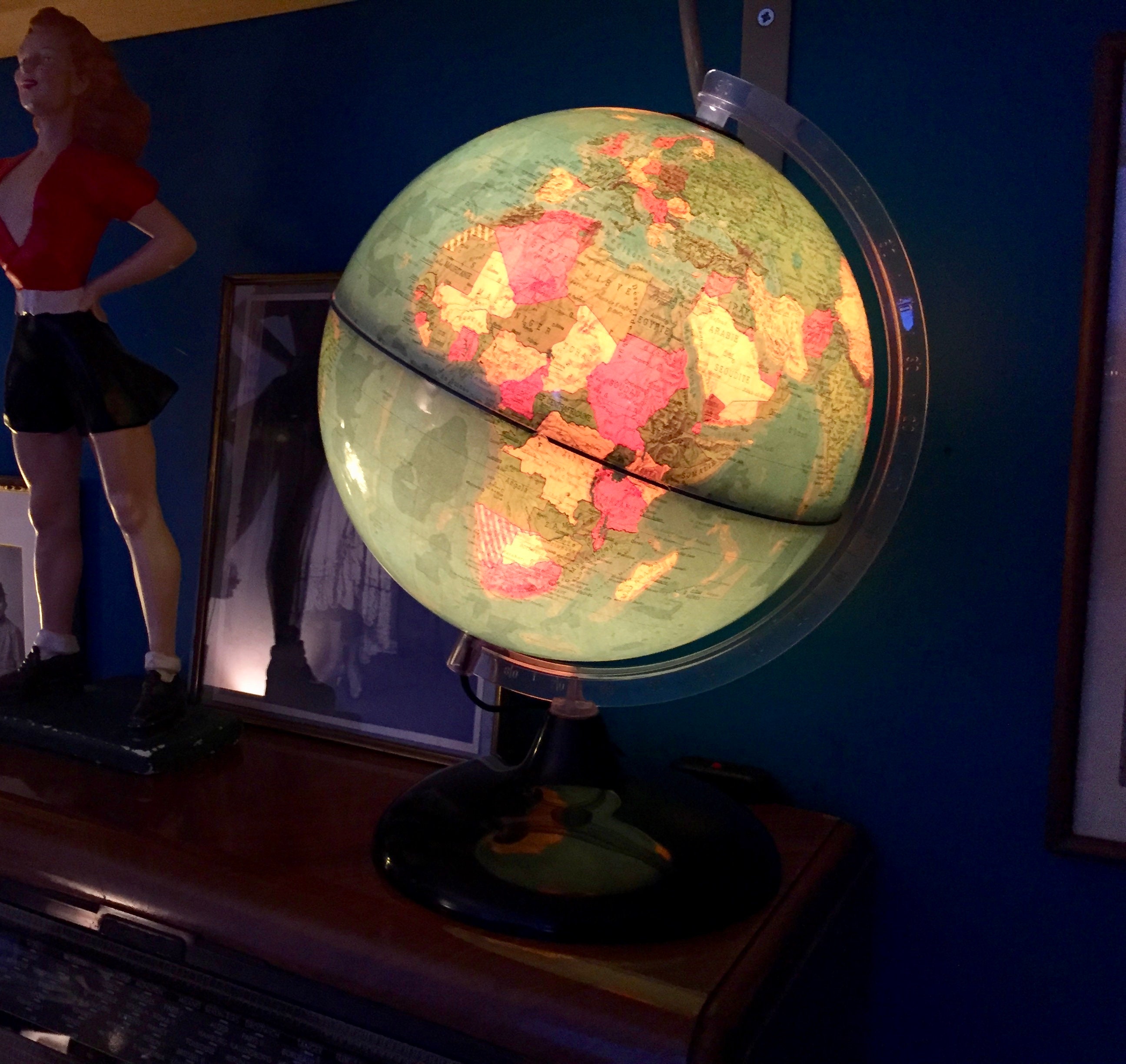 Luminous Globe TECNODIDATTICA 25 Cm Vintage / Holy10 Paris 