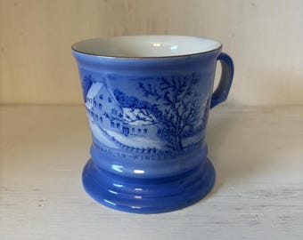 Vtg Currier & Ives The Homestead In Winter Mug