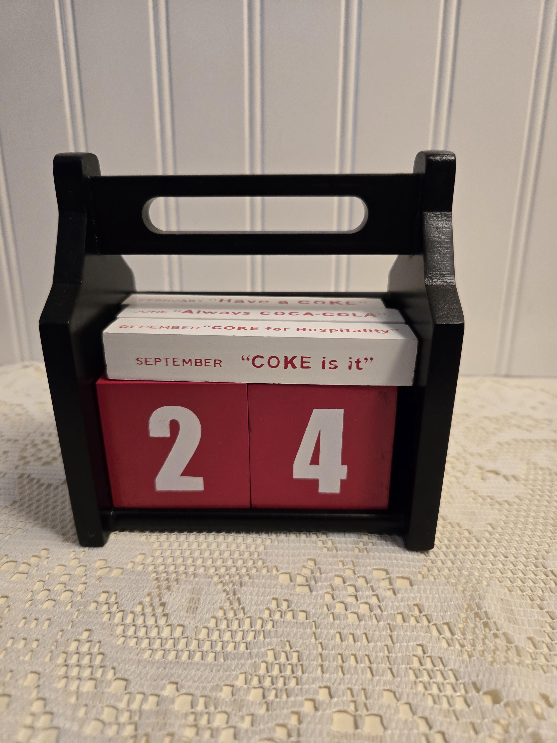 Vintage 1990s Coca-cola Wooden Block Calender - Etsy
