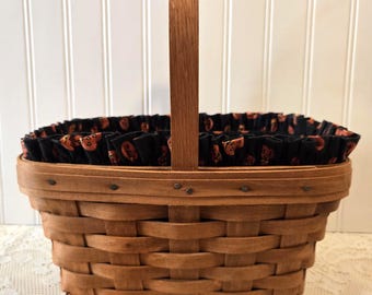 Vintage 1987 Longaberger Medium Market Basket With Jack O Lantern