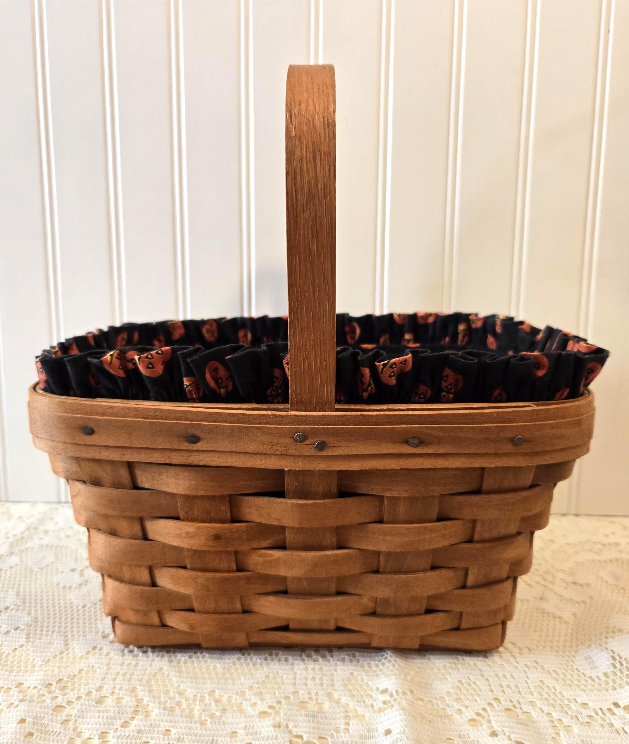 Vintage 1987 Longaberger Medium Market Basket With Jack O Lantern