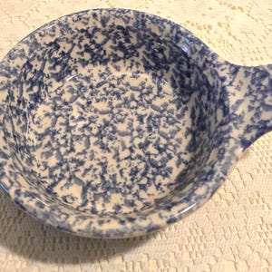 Vintage Workshops of Gerald E. Henn "Blue Sponge" Lugged Bowl