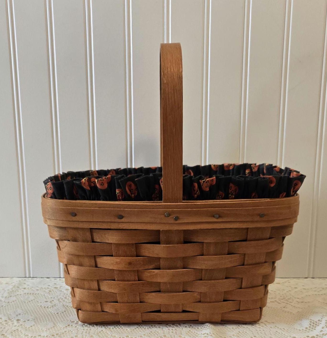 Vintage 1987 Longaberger Medium Market Basket With Jack O Lantern
