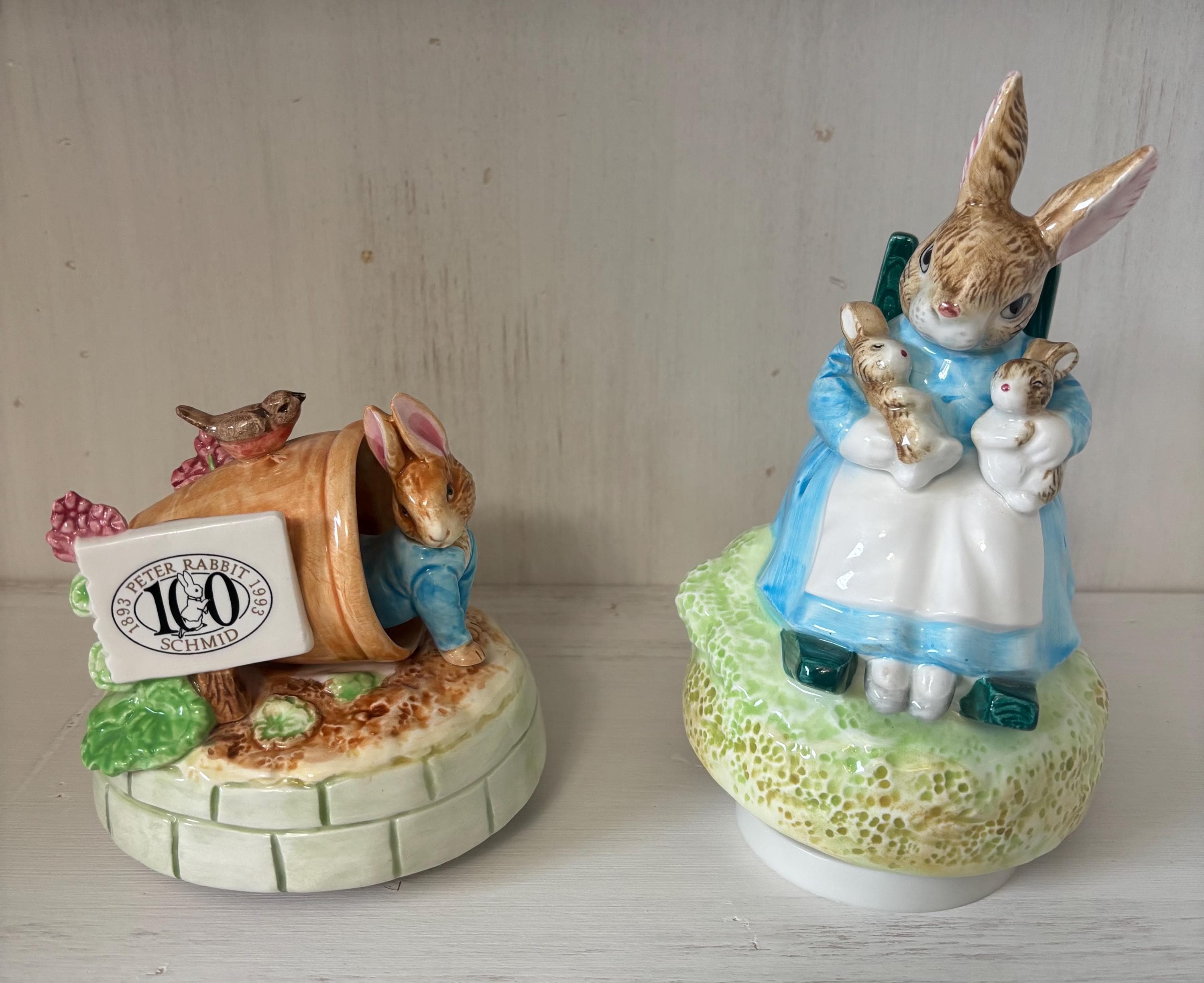 Vintage Schmid Beatrix Potter Music Box – Peter Rabbit or Mrs