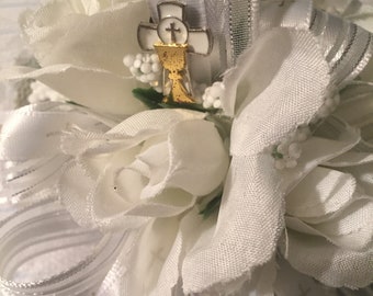 First Holy Communion Wrist Corsage Bracelet/First Holy Communion