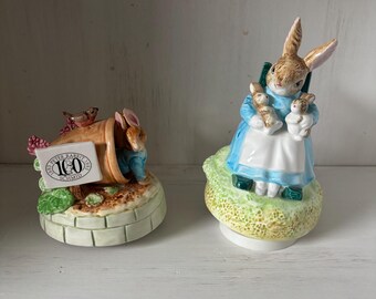 Vintage Schmid Beatrix Potter Music Box – Peter Rabbit or Mrs