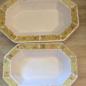 Vintage Interpace Ironstone Serving Bowls/platters: Yellow Floral