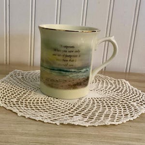 Vintage  Lenox “Footprints in the Sand” Collector Mug/Coffee Cup