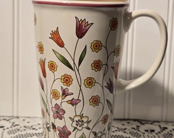 Longaberger Mother's Day Tall Floral Travel Mug