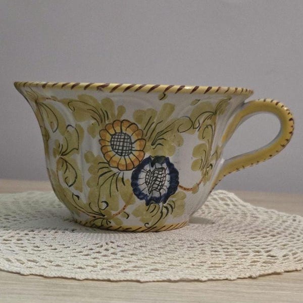 Vintage Italian Oversized Pottery Tea Cup