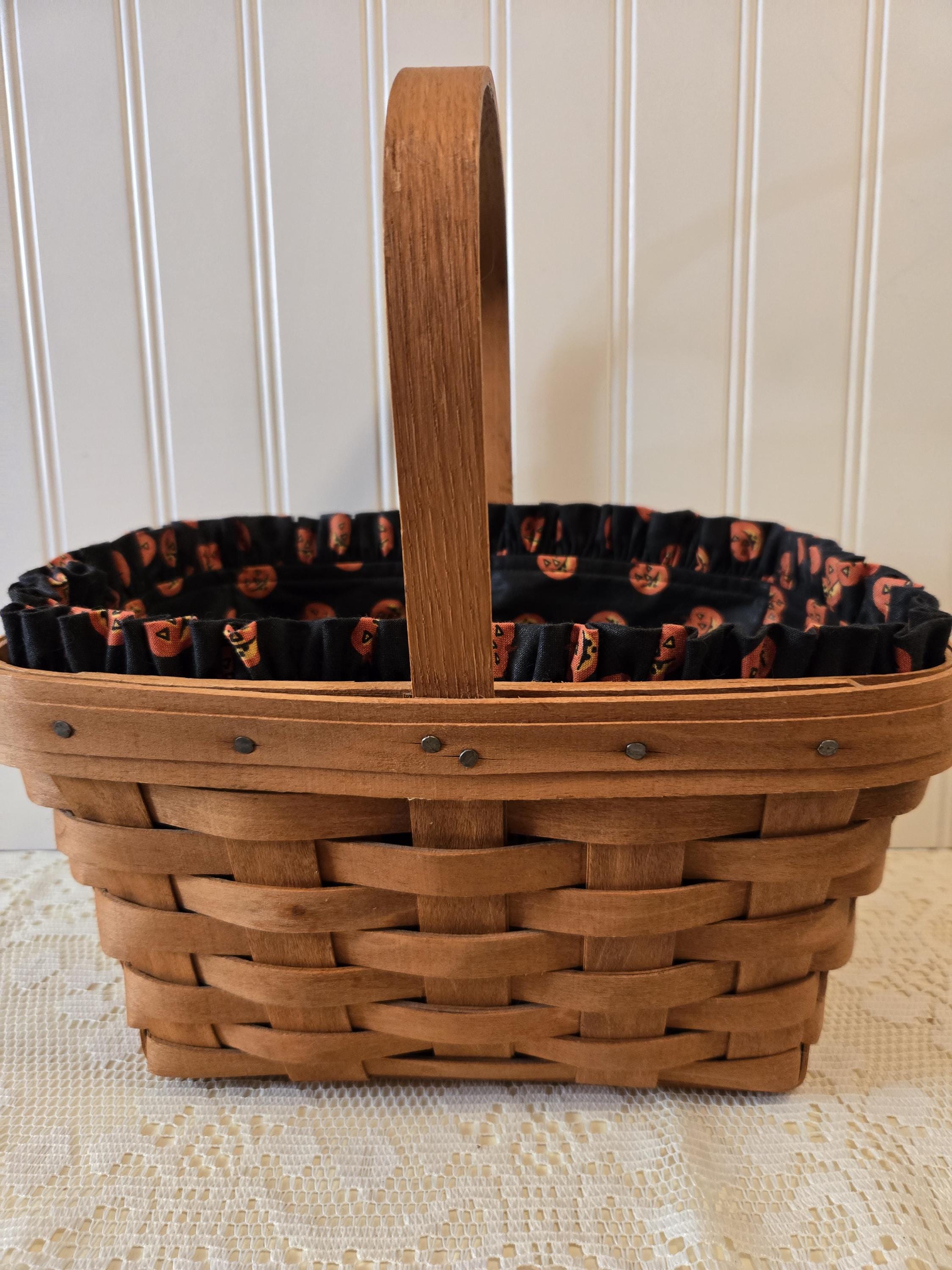 Vintage 1987 Longaberger Medium Market Basket With Jack O Lantern