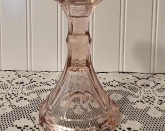 Vintage Single Fostoria Pink Candlestick