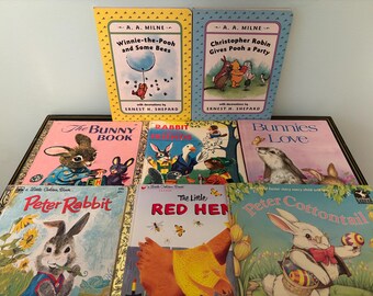 Beatrix Potter 4-Piece 1:12 Scale Miniature Book Set – Peter Rabbit, Handcrafted Dollhouse Books
