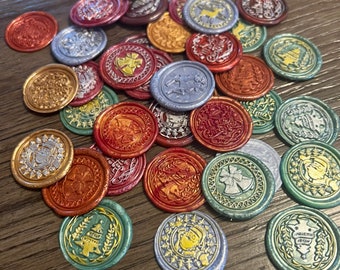 Assorted Christmas wax seals for envelopes, adhesive wax seals, Christmas seals, wax seals, fancy wax seals