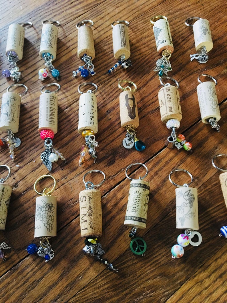 Wine Cork Keychains Wine Cork Decor Wine Gifts New Home Etsy India