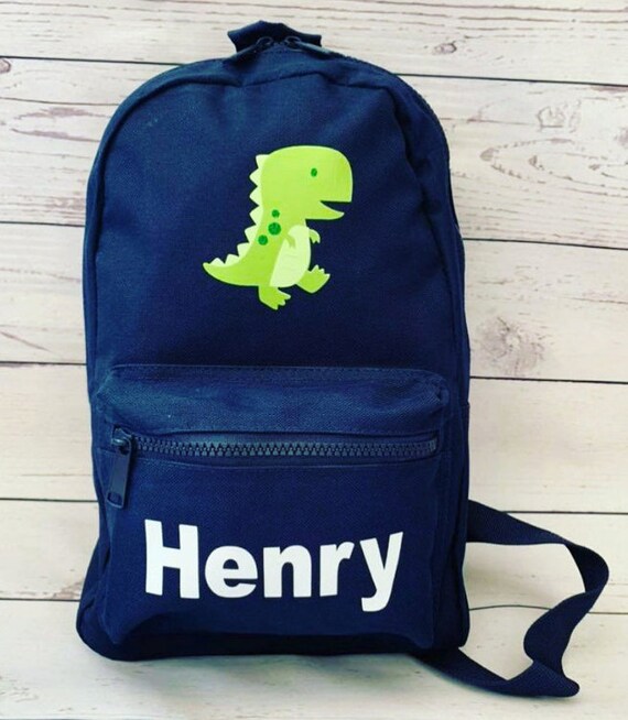 blue dinosaur backpack