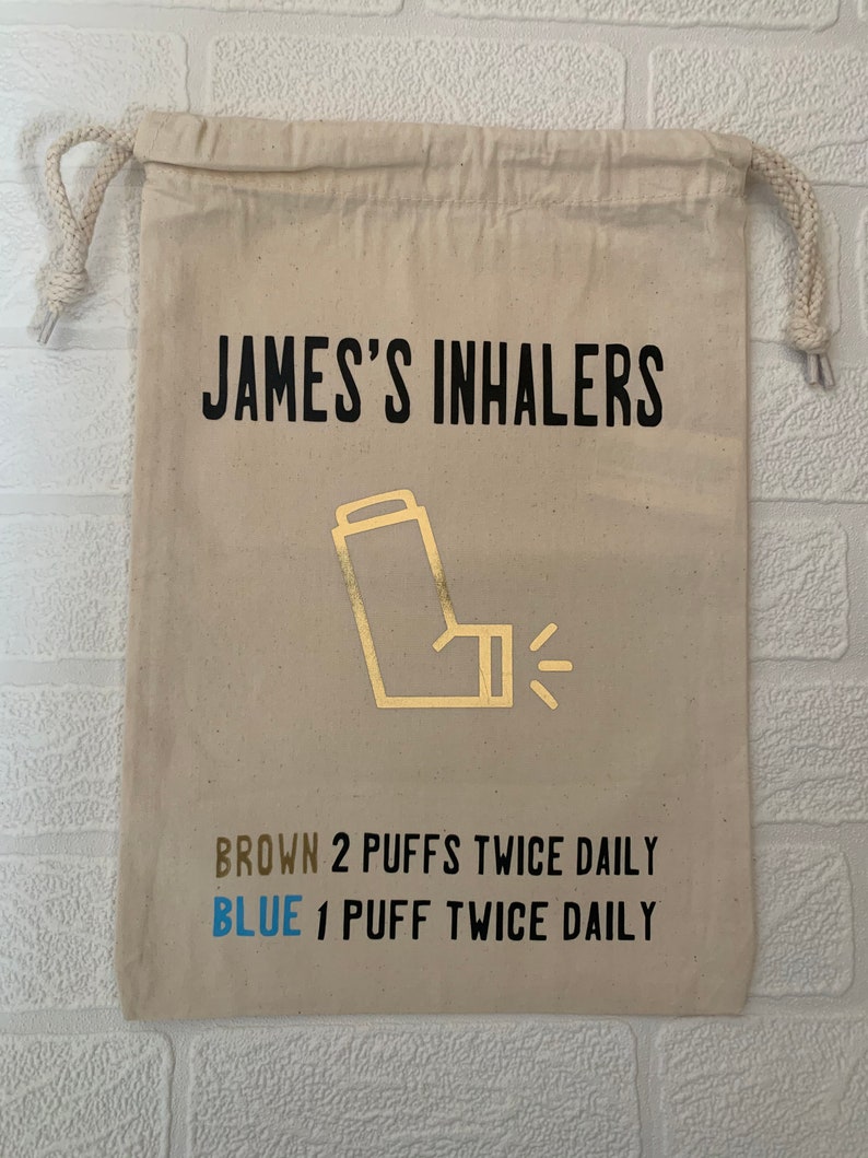 Personalised asthma inhaler bag medical bag asthma Etsy