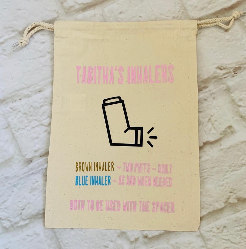 Personalised asthma inhaler bag medical bag asthma Etsy