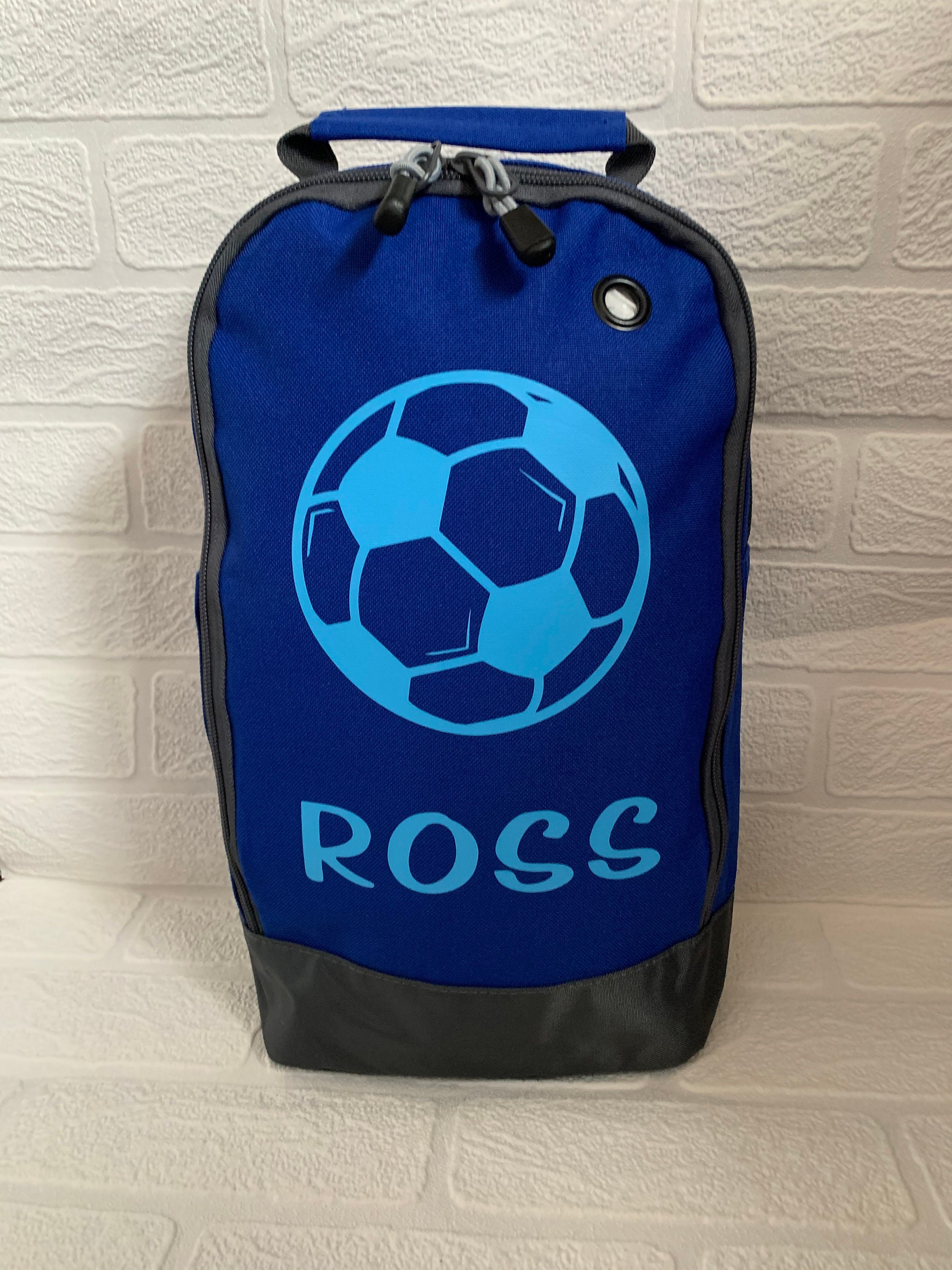 Personalised BLUE Football Boot Bag Sports Soccer Shoe Bag Etsy