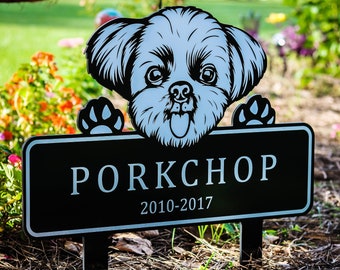 Personalized Dog Memorial Sign | Pet Grave Marker | Yard Sign | Garden Stake | In loving memory sign for pets | Many breeds available