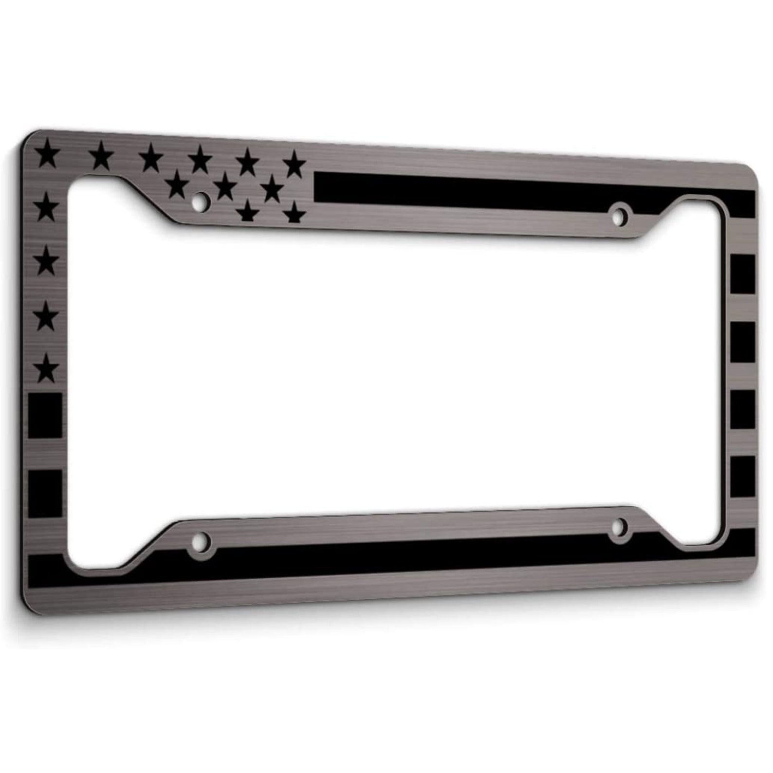 Chrome American Flag License Plate or Frame Matte Black on Etsy