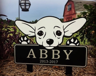 Personalized Pet Memorial Sign | Pet Grave Marker | Yard Sign | Garden Stake | In loving memory sign for pets | Many breeds available