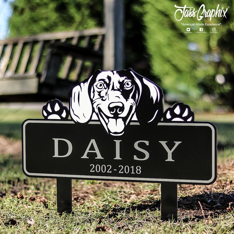 Personalized Dog Memorial Sign Pet Grave Marker Yard Sign Etsy