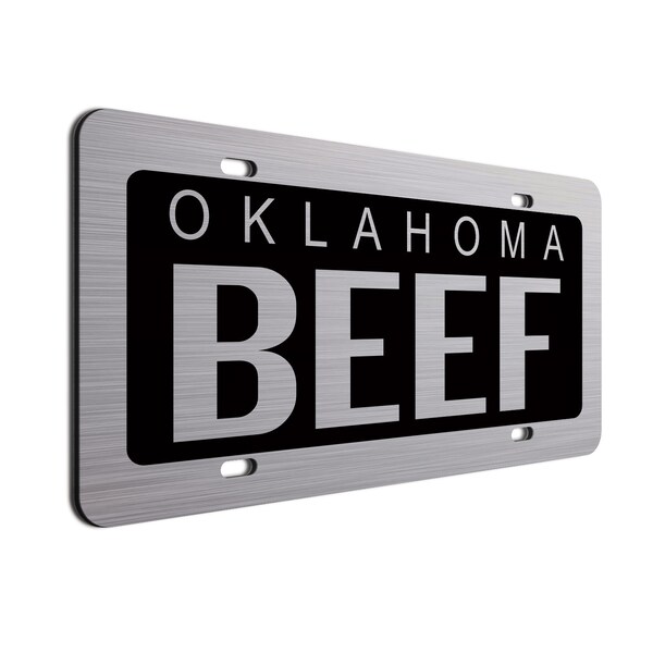 Oklahoma Beef License Plate Etsy
