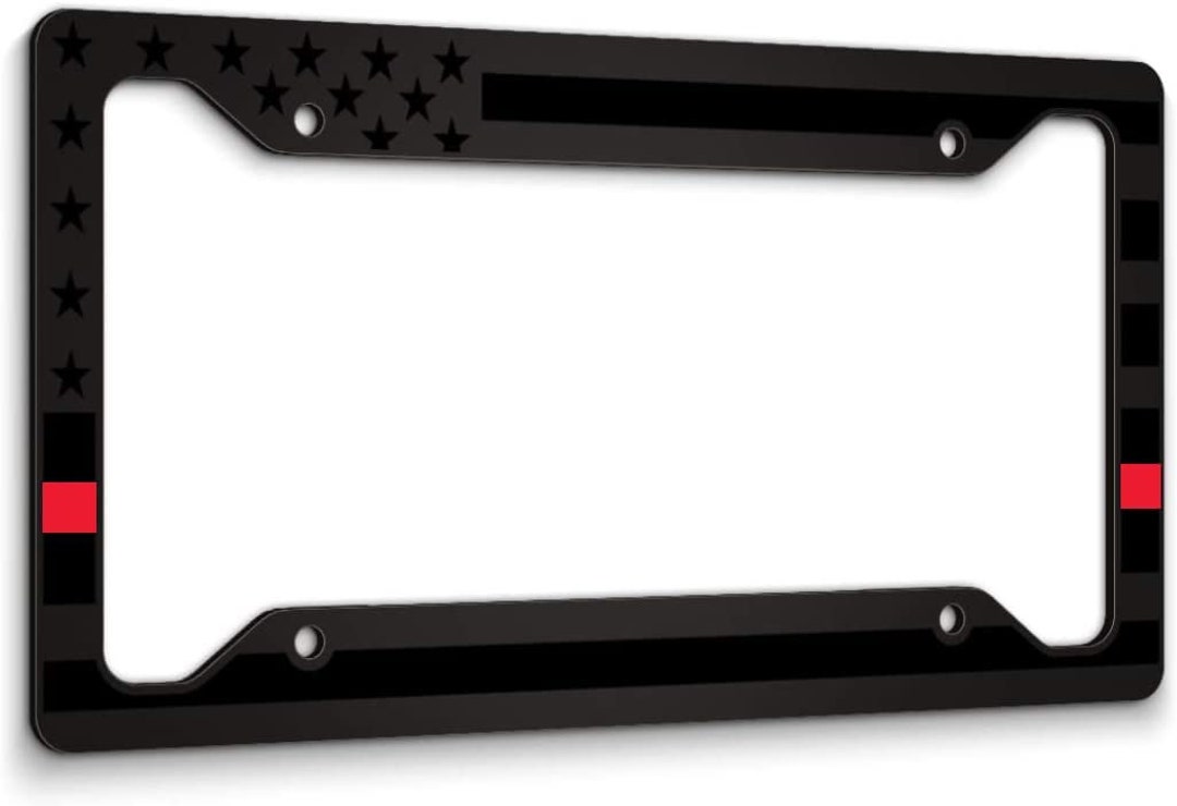 Thin Red Line License Plate Frame American Flag License Plate Frame