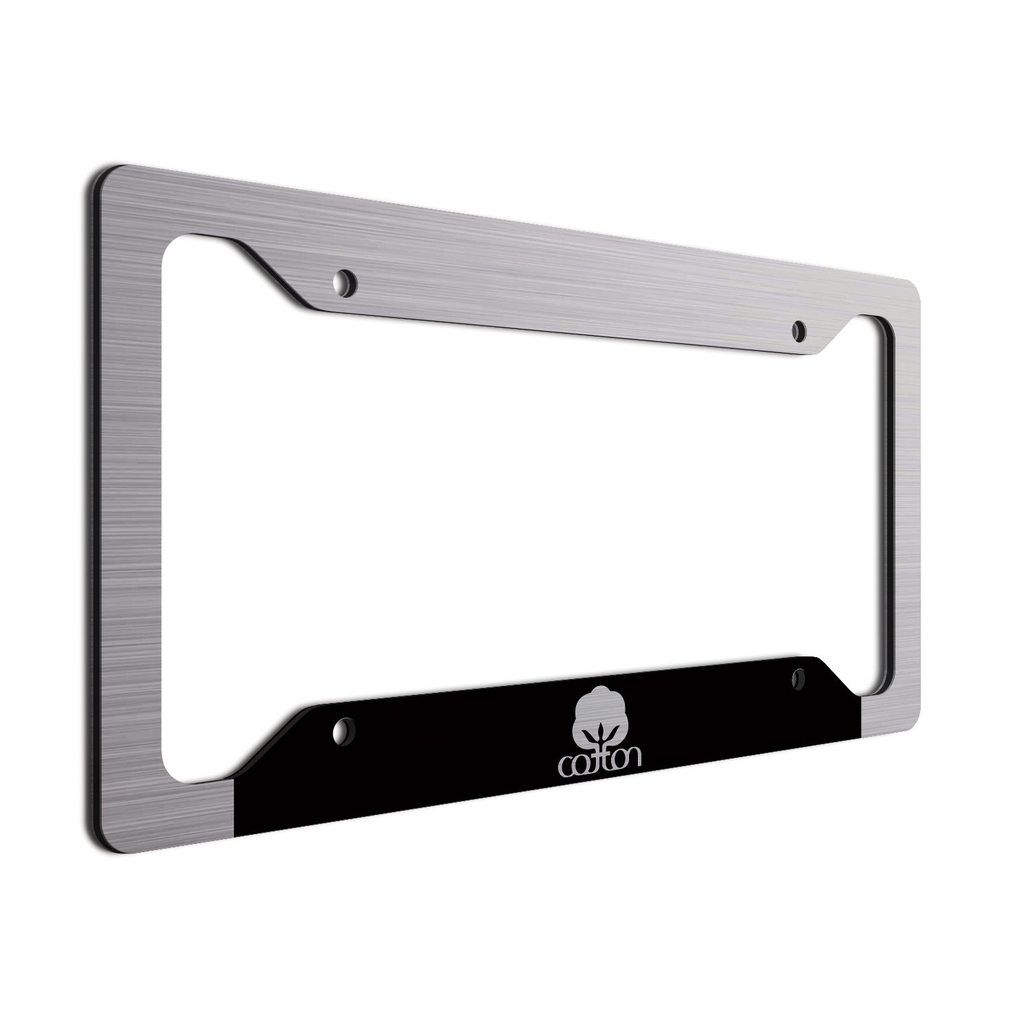 Cotton License Plate Frame: Brushed Aluminum Car Tag, Farmer Gift - Etsy