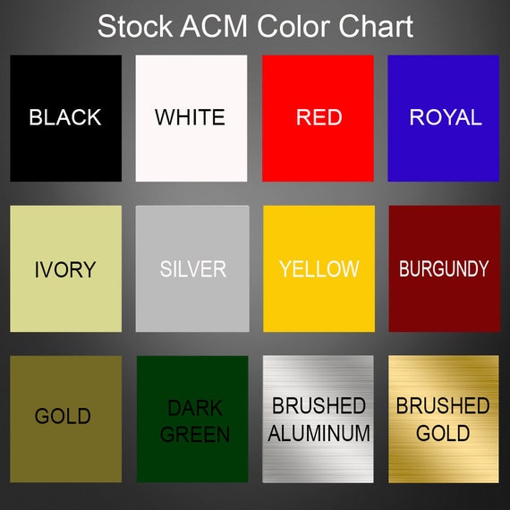 Acm Color Chart