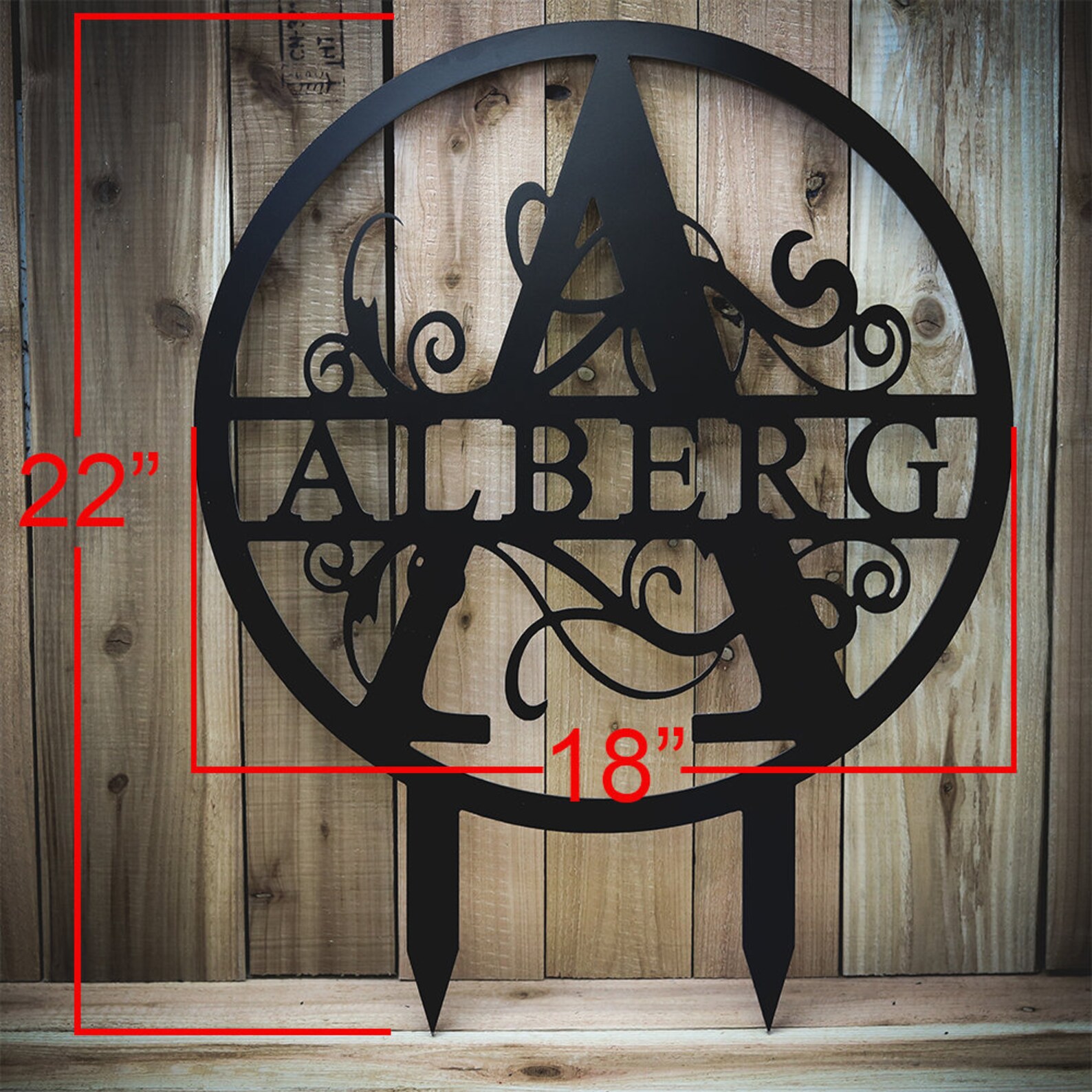 Personalized Aluminum Garden Sign with family last name / Etsy