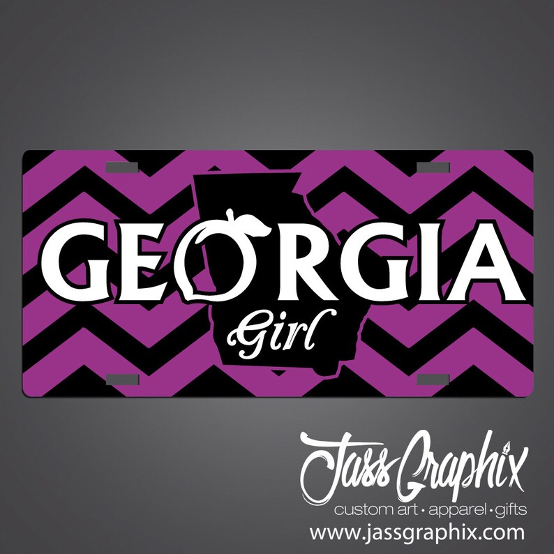 Girl License Plates and Car Tags for the Bulldog Fans. Etsy
