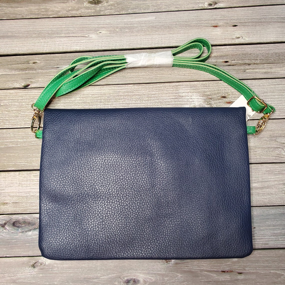 Navy and Green Crossbody Bag Etsy