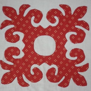 Chester Criswell Quilt Block 10 - Fleur de Lis - Needleturn Applique Quilt Pattern pdf Download Now